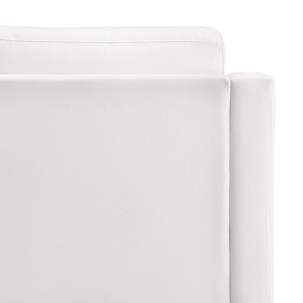Garcelle Stain-Resistant Fabric Sofa, White