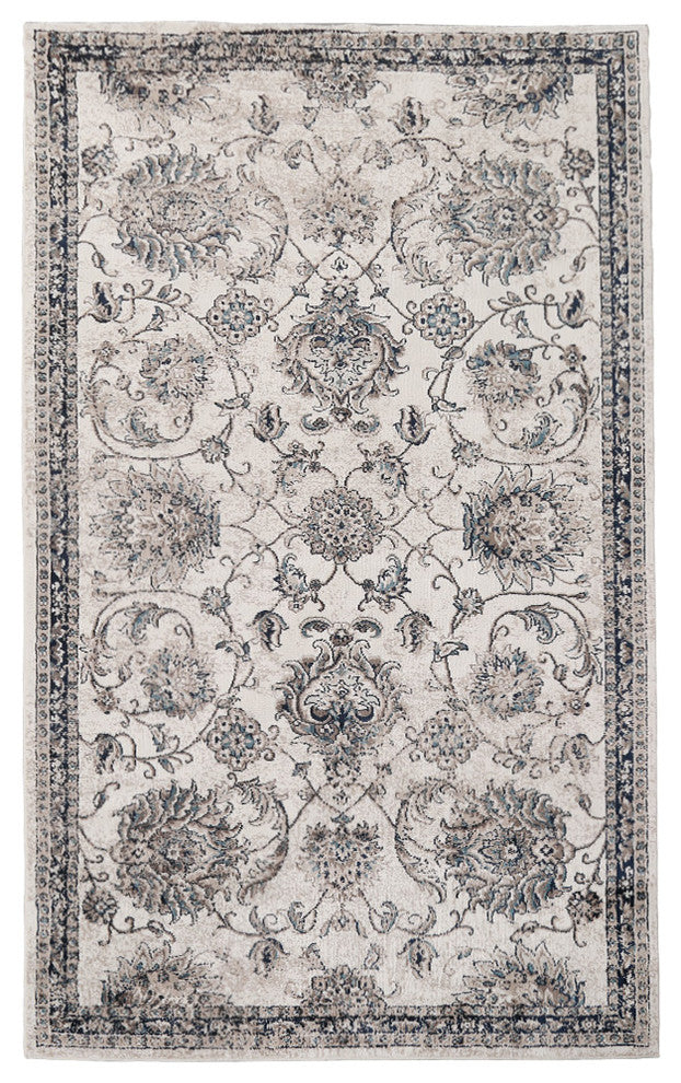 LNC Indoor Vintage Distressed Polyester Mat Area Rug for Living Room, 8' X 10'