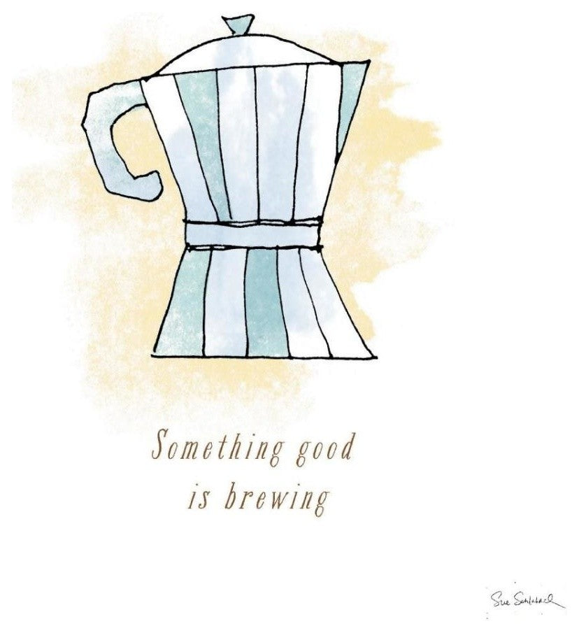 "Good Brew I" Digital Paper Print by Sue Schlabach, 32"x32"