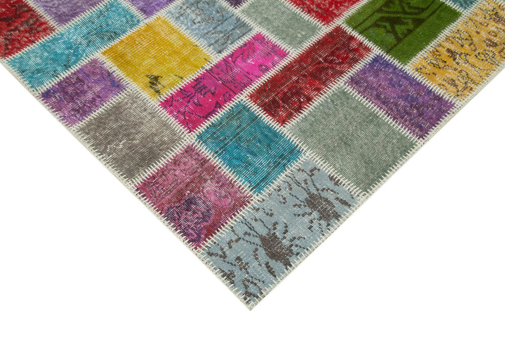 Rug N Carpet - Handwoven Turkish 5' 5" x 8' 2" One-of-a-Kind Patchwork Rug
