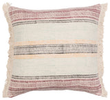 Surya Zendaya Burgundy Pillow Shell With Polyester Insert 22"H X 22"W