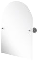 Frameless Arched Top Tilt Mirror with Beveled Edge, Matte Gray
