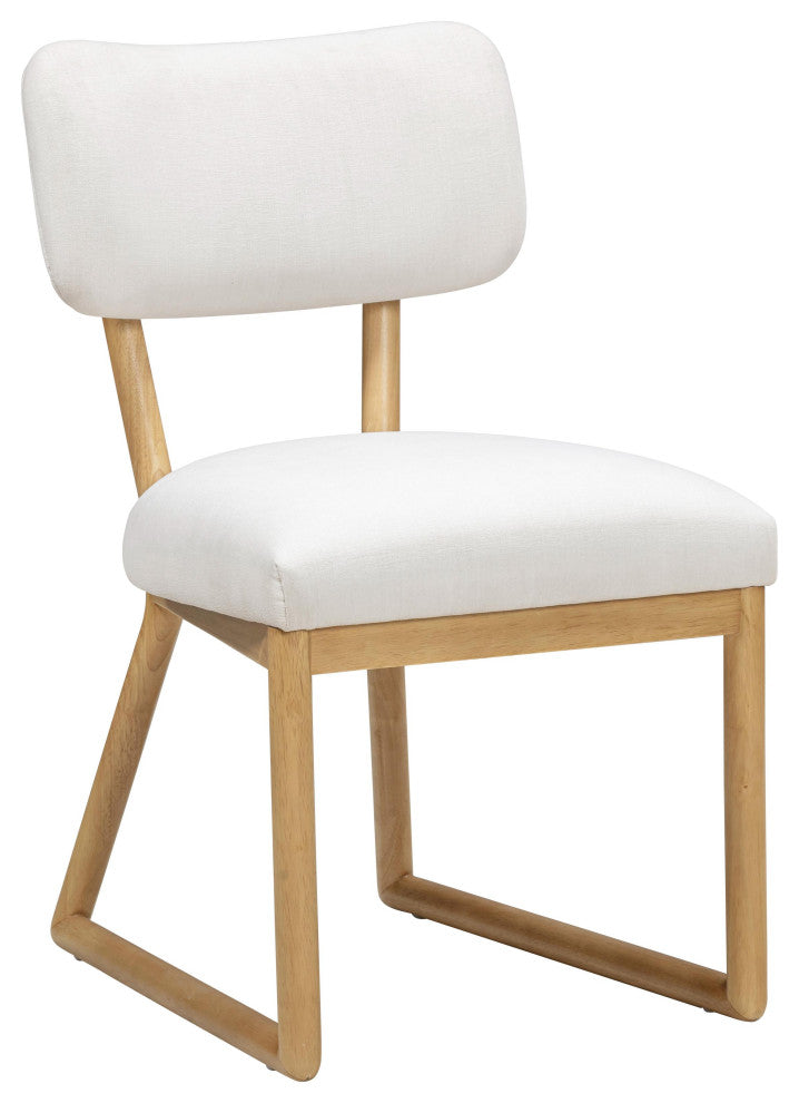 Bobbie Cream Performance Upcycled Fabric Dining Chair