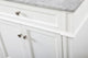 Home Living Vanity with Carrara White Marble Countertop, White, 72", Double Sink