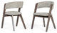Set of Two Gray Wenge Dining Chairs