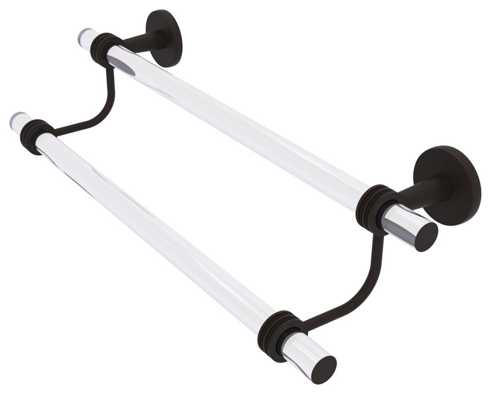 Clearview 24" Double Towel Bar with Dotted Accents, Oil Rubbed Bronze