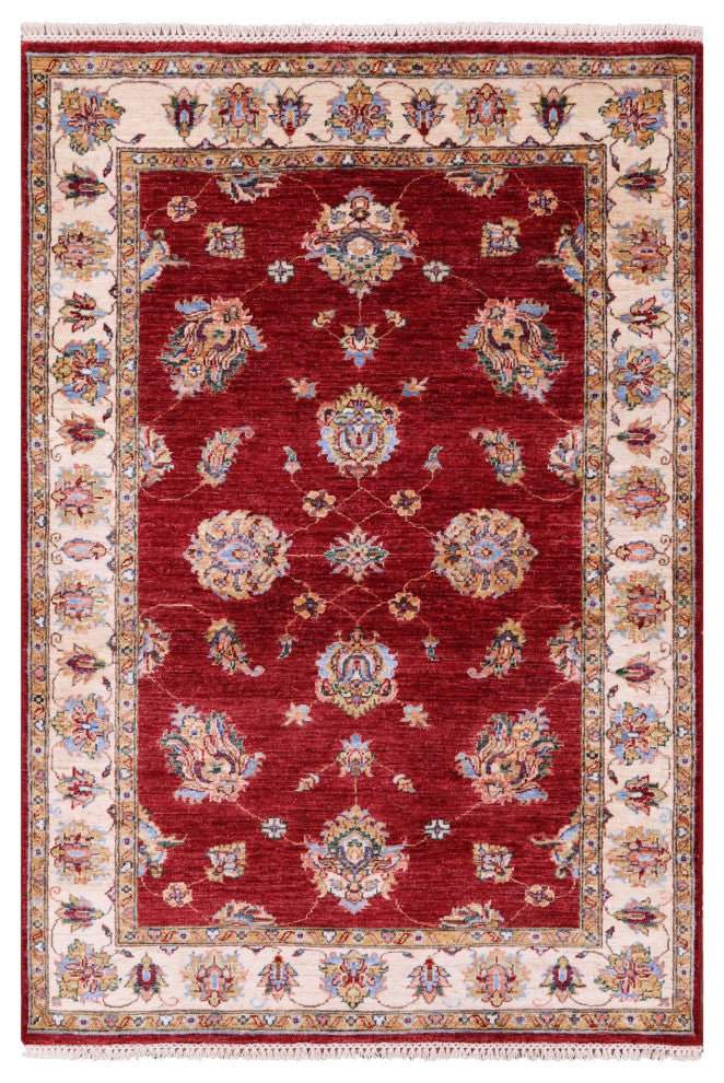 4' 0" X 5' 9" Persian Tabriz Handmade Wool Rug - Q12783