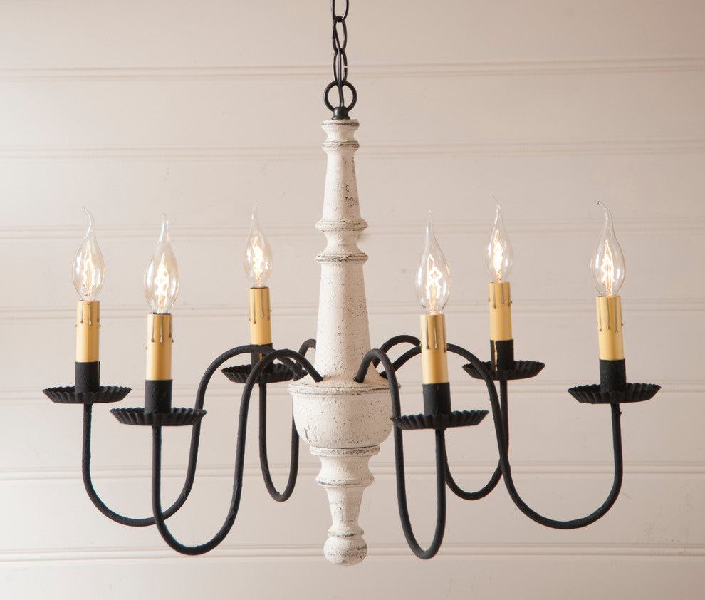 Harrison Chandelier, Vintage White