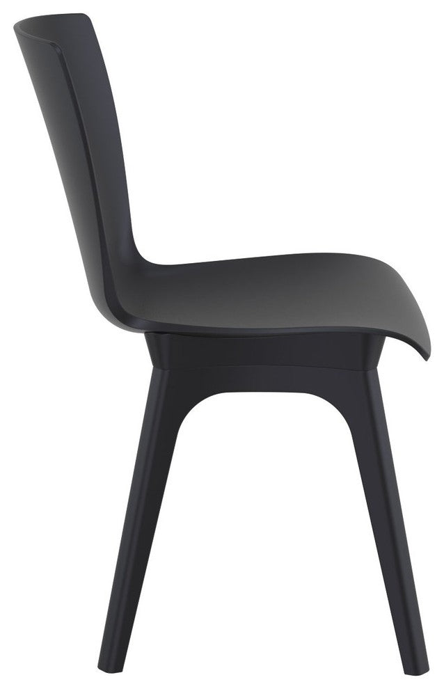 Compamia Mio PP Modern Chair, Set of 2, Black
