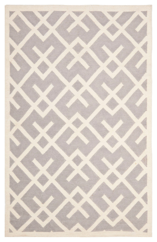 Safavieh Dhurries Dhu552G Gray, Ivory Area Rug