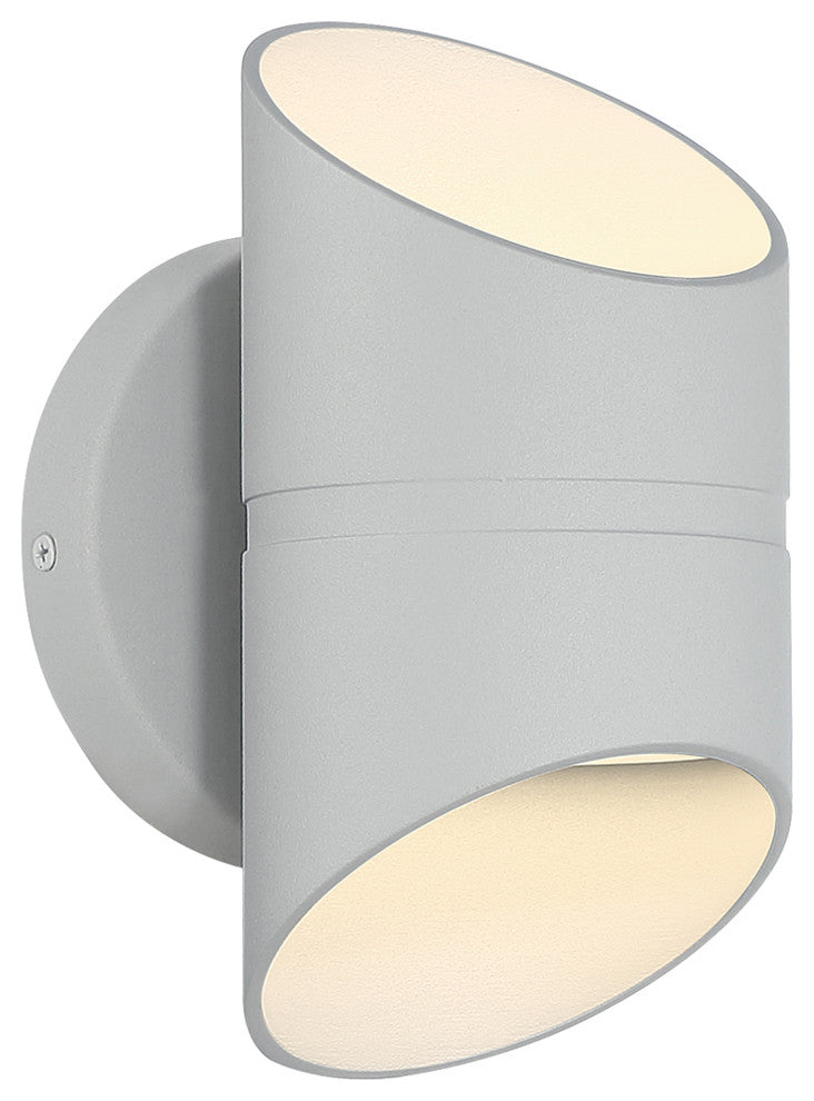 Marino Short Bi-Directional Outdoor LED Wall Mount, Satin