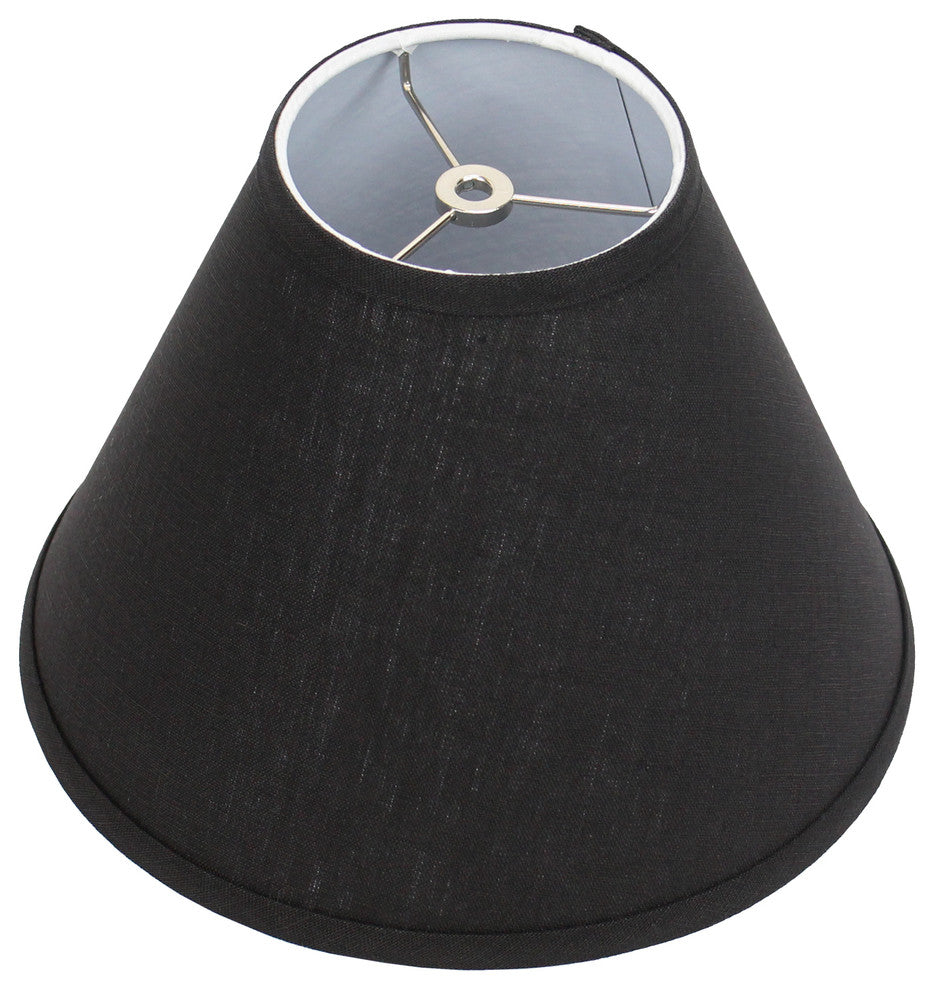 Fenchel Shades, 5"x12"x9" Spider Attachment Empire Lamp Shade, Designer Linen Bl