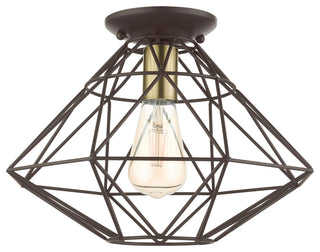 Bronze Geometric, Farmhouse, Industrial, Abstract, Rustic Flush Mount