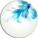 Tender Blue Abstract Flowers, Floral Disc Metal Wall Art, 38"