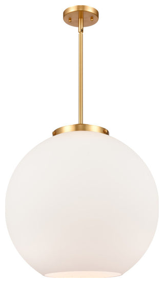 Athens Pendant, Satin Gold, Matte White, Matte White