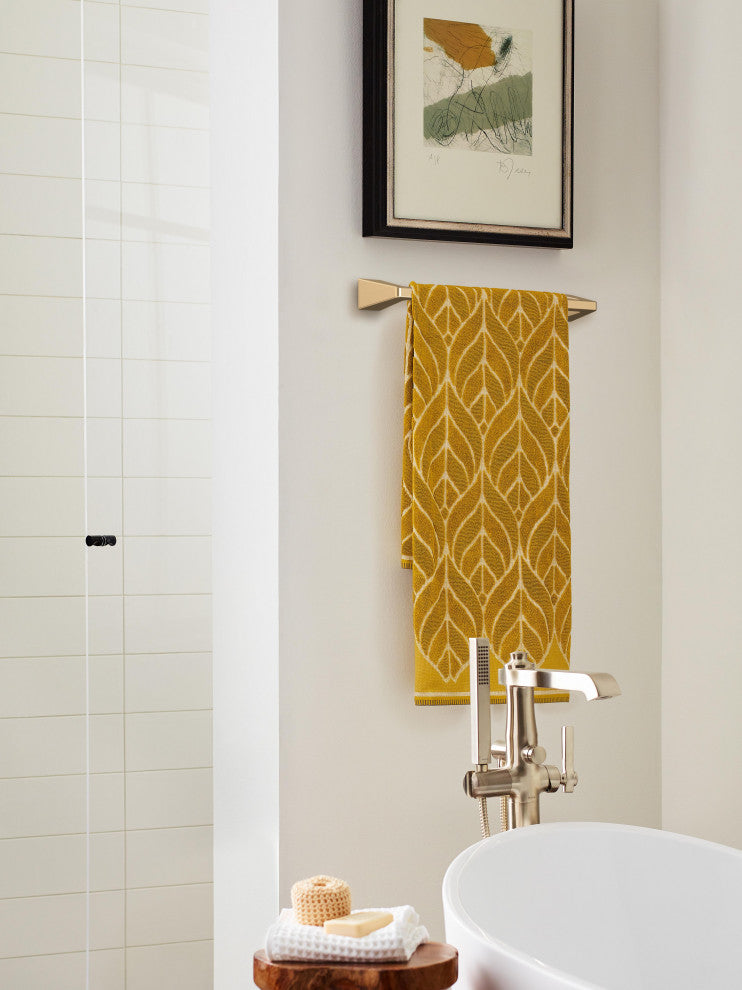 Amerock Blackrock Contemporary Towel Bar, Champagne Bronze, 18" Center-to-Center