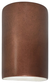 Ambiance, Small ADA Cylinder, Open Top & Bottom Wall Sconce, Antique Copper