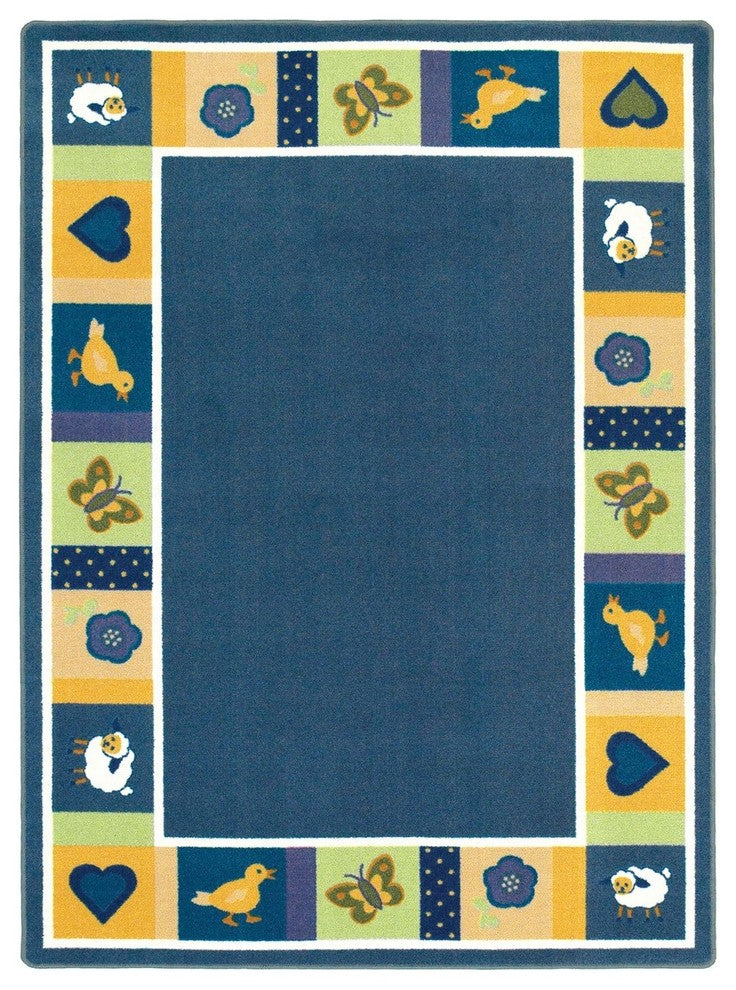 Kid Essentials Rug, Baby Blues, Bold, 7'8"x10'9"