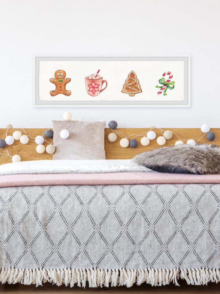 "Christmas Eve Goodies" Framed Painting Print, 45x15