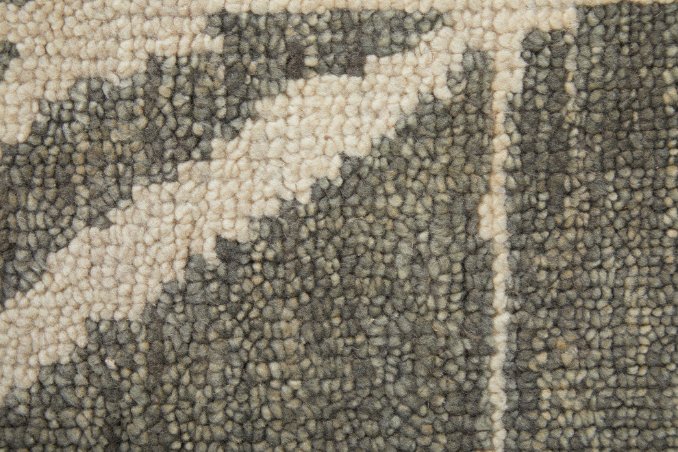 Sutton T6003 Transitional/Industrial/Casual Area Rug, Taupe/Ivory, 5'6"x8'6"