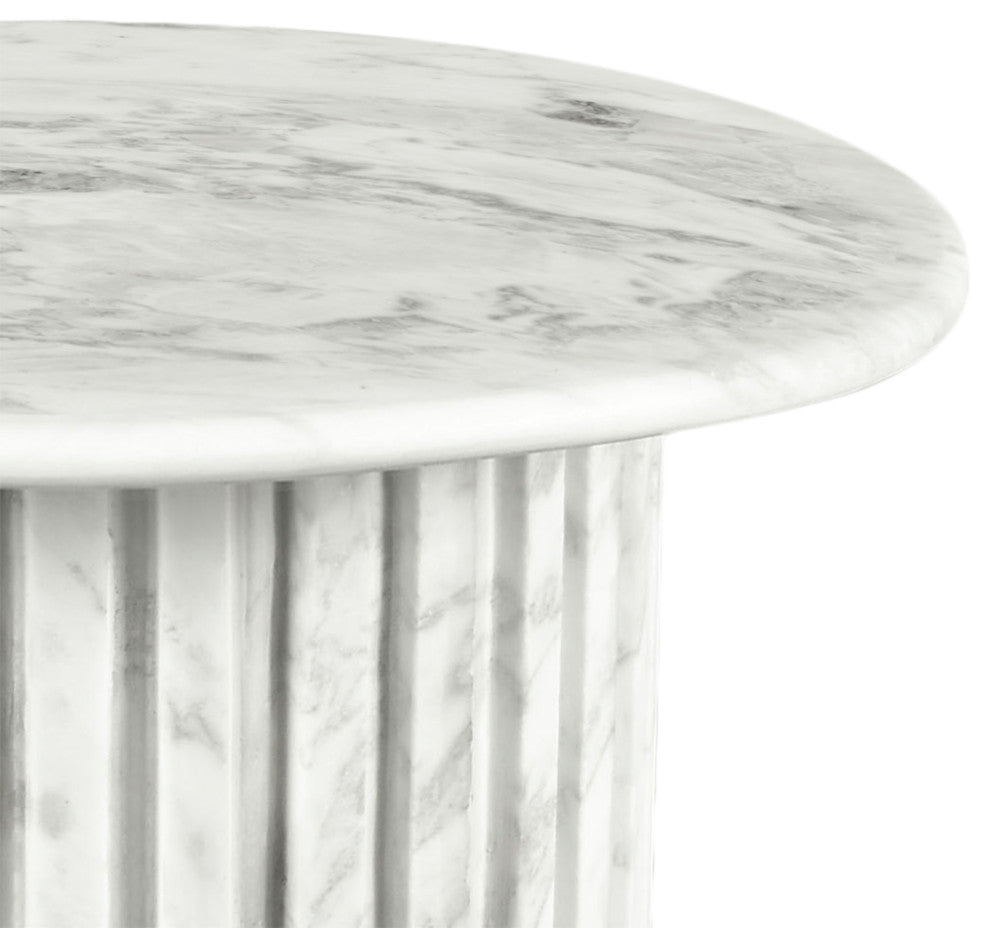 Genoa Marble End / Side Table, White