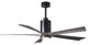 Matthews Fan, Patricia-5 Ceiling Fan, Lighting Kit, Matte Black, 60", Barn Wood