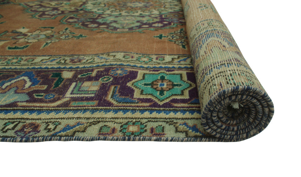 Fine Vintage Distressed Jailene Rust Rug