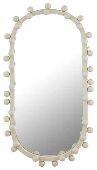 Bubbles Ivory Oval Wall Mirror