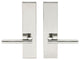Sunrise Lever, Tubular Full Dummy Pair, Left Hand, Polished Stainless Steel