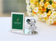 2018 Year of the Dog Chrome Plated Silver Puppy Picture Frame w/ Green Crystal
