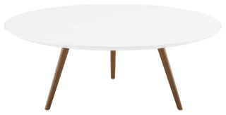 Lippa 40" Round Wood Top Coffee Table with Tripod Base