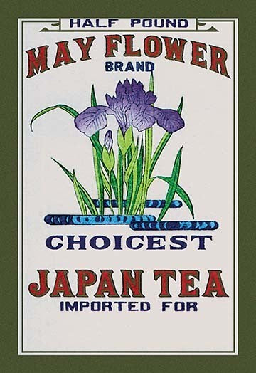 May Flower Brand Tea- Paper Poster 12" x 18"