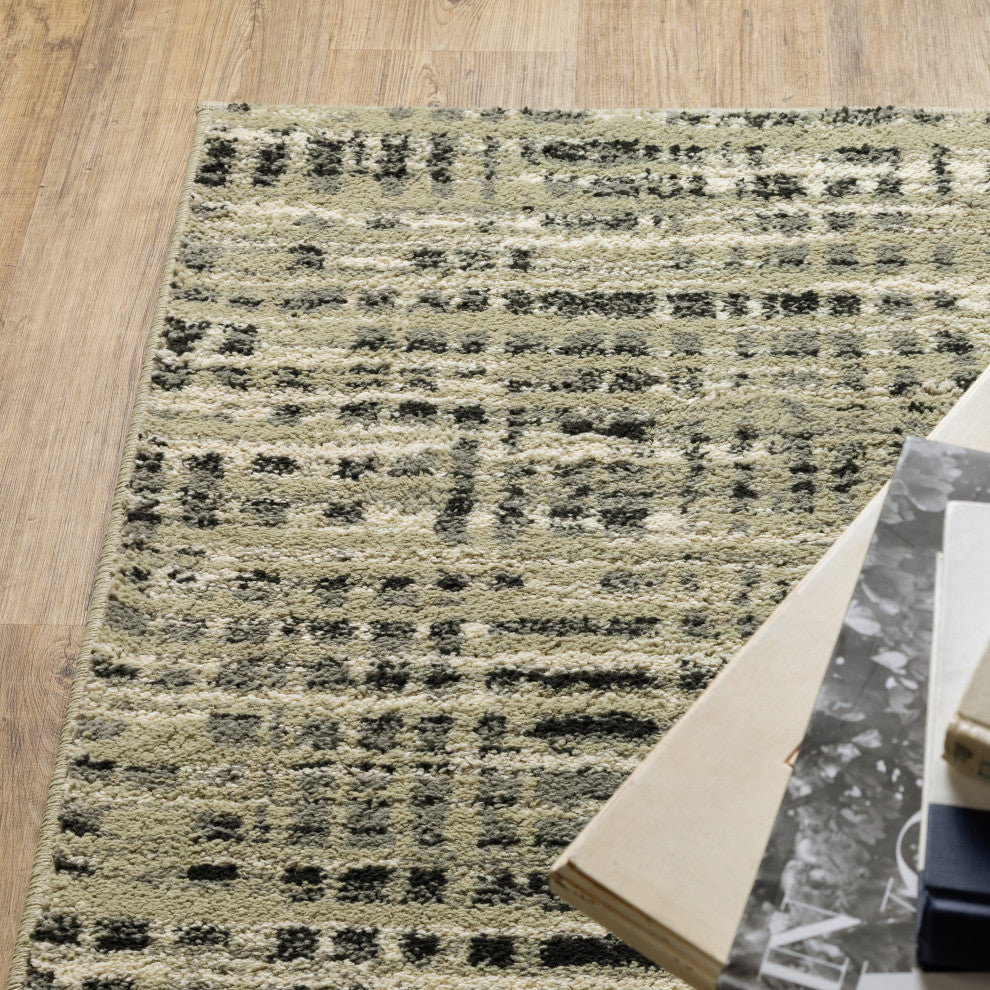 Sarasota Striped Indoor Area Rug, Beige, 9'10" x 12'10"