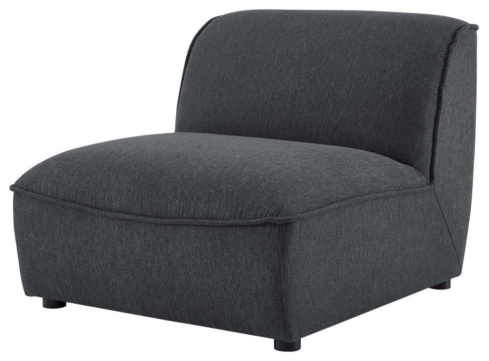 Sofa, Fabric, Dark Gray, Modern, Living Lounge Room Hotel Lobby Hospitality