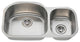 PL105-16 Offset Stainless Steel Kitchen Sink