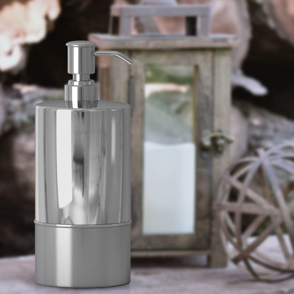 nu steel Parkston Two-Tone RUST RESISTANT Stainless Steel Refillable Soap Pump