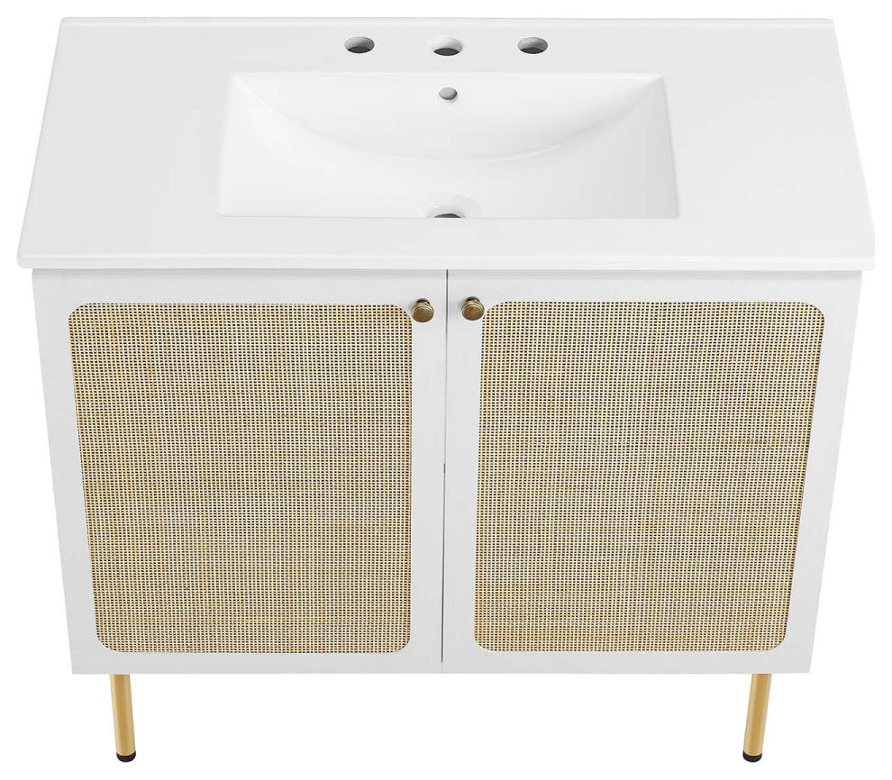 Chaucer 36" Bathroom Vanity - White White