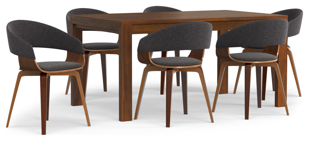 Lowell/Wilson 7-Piece Dining Set, Charcoal Gray
