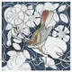 "Arts and Crafts Bird Indigo II" Digital Paper Print by Elyse DeNeige, 42"x42"
