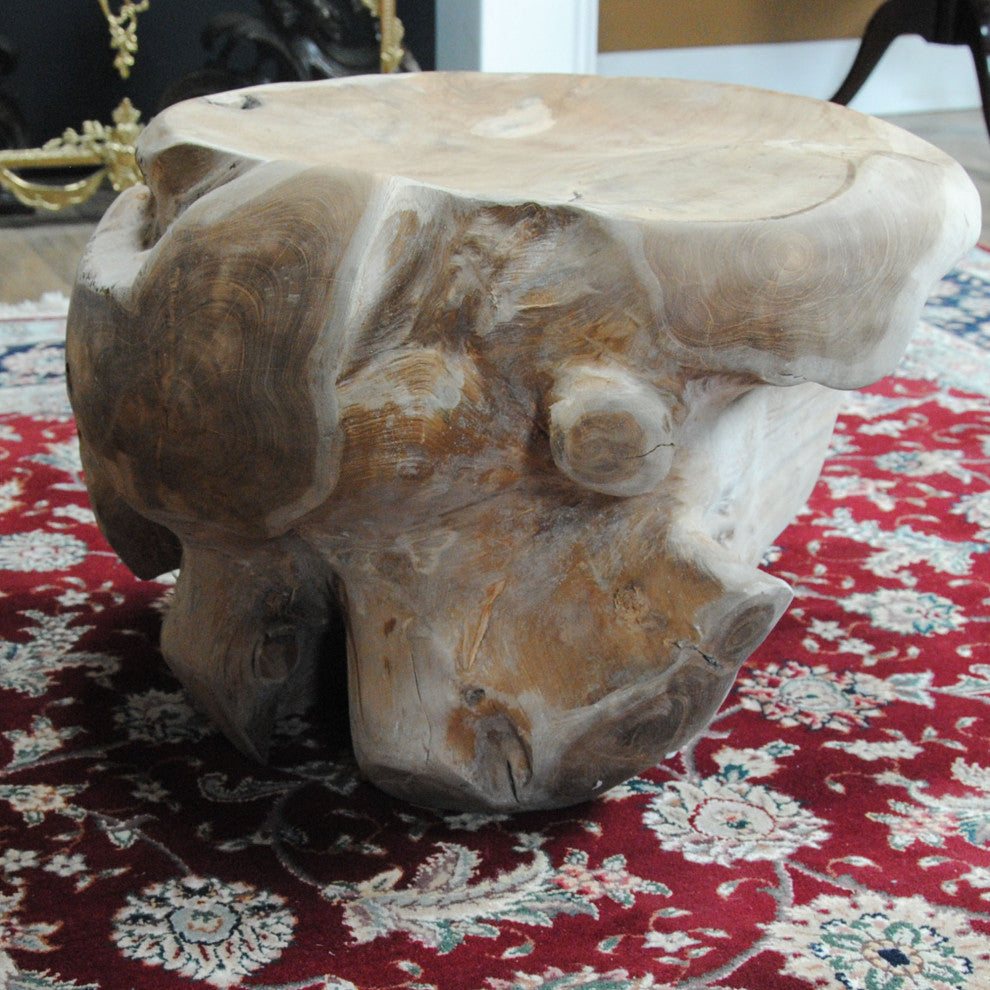 NSMC129 Teak Rootball Tractor Seat