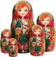 Russian 5 Piece Santa Workshop Nested Doll Set