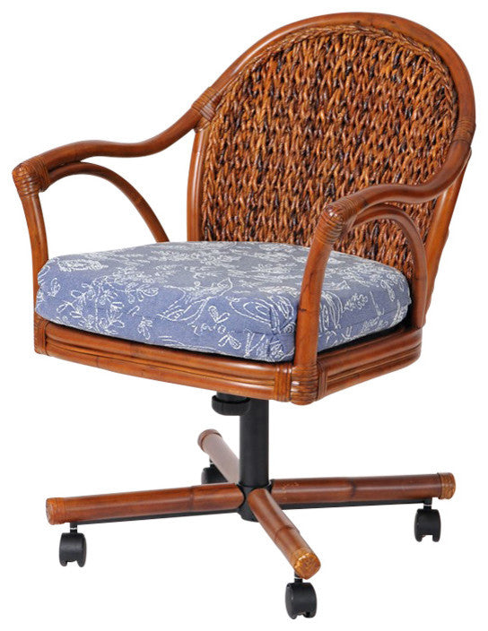 Panama Tilt Swivel Caster Chair In Sienna With Cabo Ginger