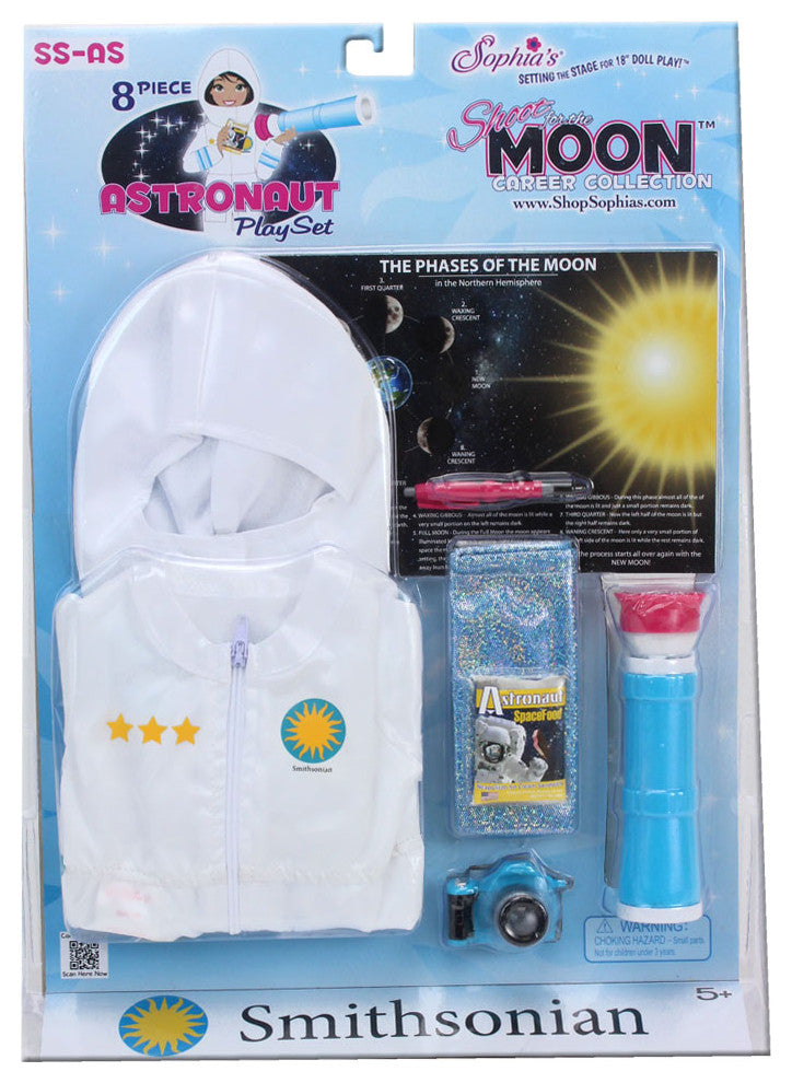 18" Doll 8 Pc Smithsonian Astronaut Accessory