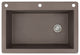 Radius 33" silQ Granite Single Bowl Kitchen Sink with 3 Holes in Espresso