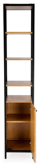 Hans Narrow Wood and Iron 84" Etagere Bookcase