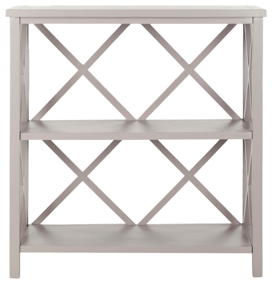 Safavieh Liam 2 Tier Open Bookcase, Quartz Gray