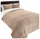 Sherpa/Fleece Comforter Set, Taupe, Full/Queen, 3 Piece