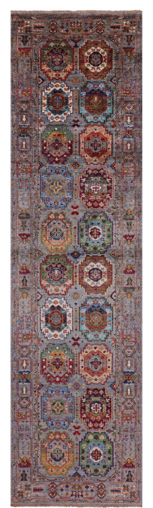 2' 8" X 10' 3" Runner Fine Turkmen Handmade Rug - Q12178