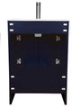 Pacific 24 Bathroom Vanity With Ceramic Top and Brushed Nickel Handles, Navy