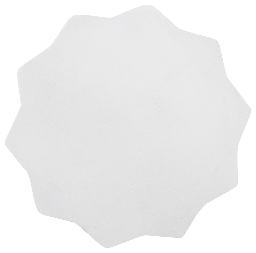 Cayce Outdoor Lightweight Concrete Side Table, Antique White